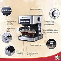 Wonderchef Regalia Espresso Coffee Maker 20 Bar  Espresso, Cappuccino, Latté, Macchiato or Ristretto at Home