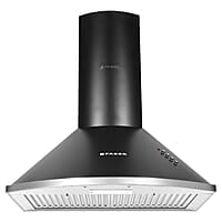 Faber 60 cm 1000 m³/HR Pyramid Kitchen Chimney 240 Watt (HOOD CLASS PRO PB BK LTW 60, Baffle Filters,Black)