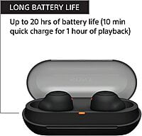 Sony WF-C500 Truly Wireless Bluetooth Earbuds with 20Hrs Battery, True Wireless Earbuds, Mic for Phone Calls, Quick Charge - Black Sony WF-C500 Truly Wireless Bluetooth Earbuds with 20Hrs Battery, True Wireless Earbuds, Mic for Phone Calls, Quick Charge - Black