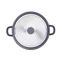 Wonderchef Granite Die Cast Non-Stick 6-Piece Casserole Set with Lids Gray