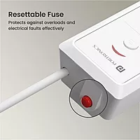 Portronics Power Plate 17 – 4 Sockets, 3840W, 3M Cord, Surge Protection, Compact Design, Ideal for Home & Office, Overload Protection, Durable Build, Convenient Power Solution for Devices.
