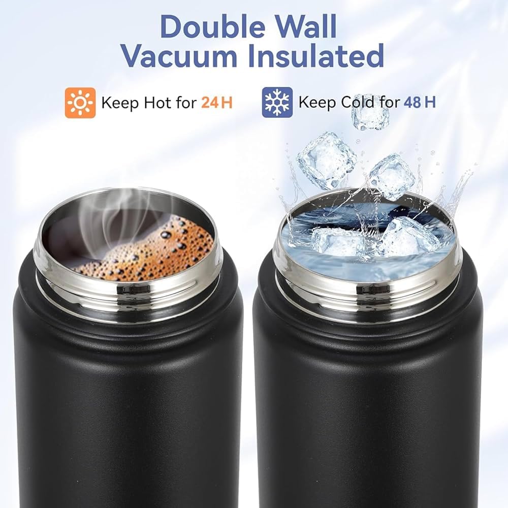 Steel Water Bottle 500 ml- Black