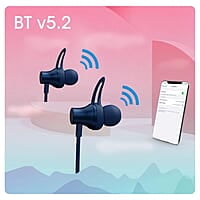 ZEBRONICS Yoga 9 with 45 Hours Backup, Bluetooth v5.2 Wireless Neckband, ENC Calling, Gaming Mode (Upto 50ms), Voice Assistant, Dual Pairing, Splash Proof and Type C