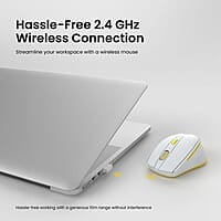 Portronics Toad 32 Wireless Mouse with 6 Buttons, 2.4 GHz Connectivity, 10m Working Range, Ergonomic Design, Adjustable Optical DPI, Auto Power Saving, for Laptop & PC