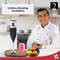 Wonderchef Prima Plus Electric 250 W Hand Blender 2 Speed Button  Hot & Cold Blending