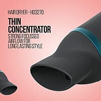 Havells 1700W 2-In-1 Hair Dryer With Diffuser & Thin Concentrator Heat Balance Technology