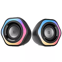 Portronics In Tune 4 Wired Speaker – 6W USB Powered | RGB Lights | 3.5mm AUX | Black