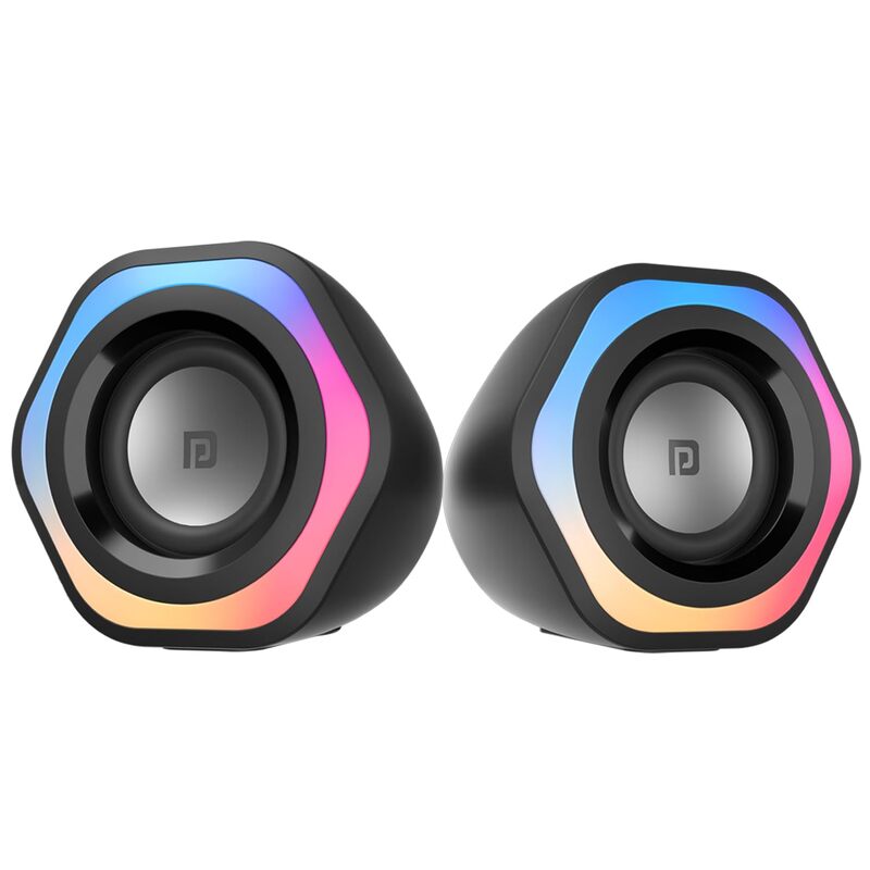 Portronics in Tune 4 – 6W USB Wired PC Speaker | Clear Sound, Deep Bass & Compact Design for Music, Games & Movies