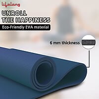 Lifelong Yoga mat for Women & Men EVA Material 6mm Anti Slip for Gym Workout
