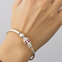 Sterling Silver Handmade Adjustable Vel Kada For Mens |Gifting for Birthday Valentines Day Wedding Anniversary Husband | Lightweight Design | Adjustable