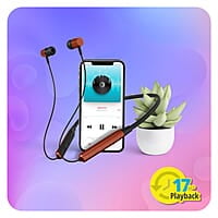 ZEBRONICS Zeb Evolve Wireless Bluetooth in Ear Neckband Earphone, Rapid Charge, Dual Pairing, Magnetic earpiece,Voice Assistant with Mic