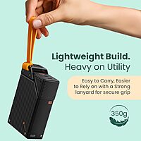 Portronics 3015 Halley 20000mAh Power Bank – 65W PD Fast Charge  | Laptop Compatible  Black
