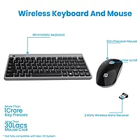 Portronics Key 2 Wireless Keyboard & Mouse Combo – Grey & Black | Reliable Wireless Combo