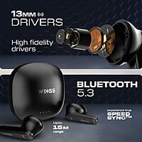 Wings Phantom 380 ANC Bluetooth Wireless Headphones