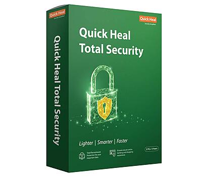 Quick Heal Total Security Latest Version - 2 PCs, 3 Years (DVD)