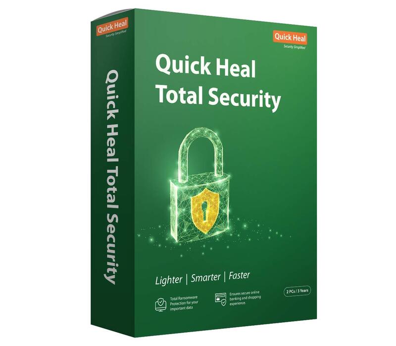 Quick Heal Total Security Latest Version - 2 PCs, 3 Years (DVD)