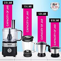 INALSA Food Processor For Kitchen With Mixer Grinder Juicer