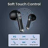 Portronics Harmonics Twins S12 in Ear TWS Earbuds with Mic, 24H Playtime 13mm Dynamic Driver, Bluetooth 5.3v