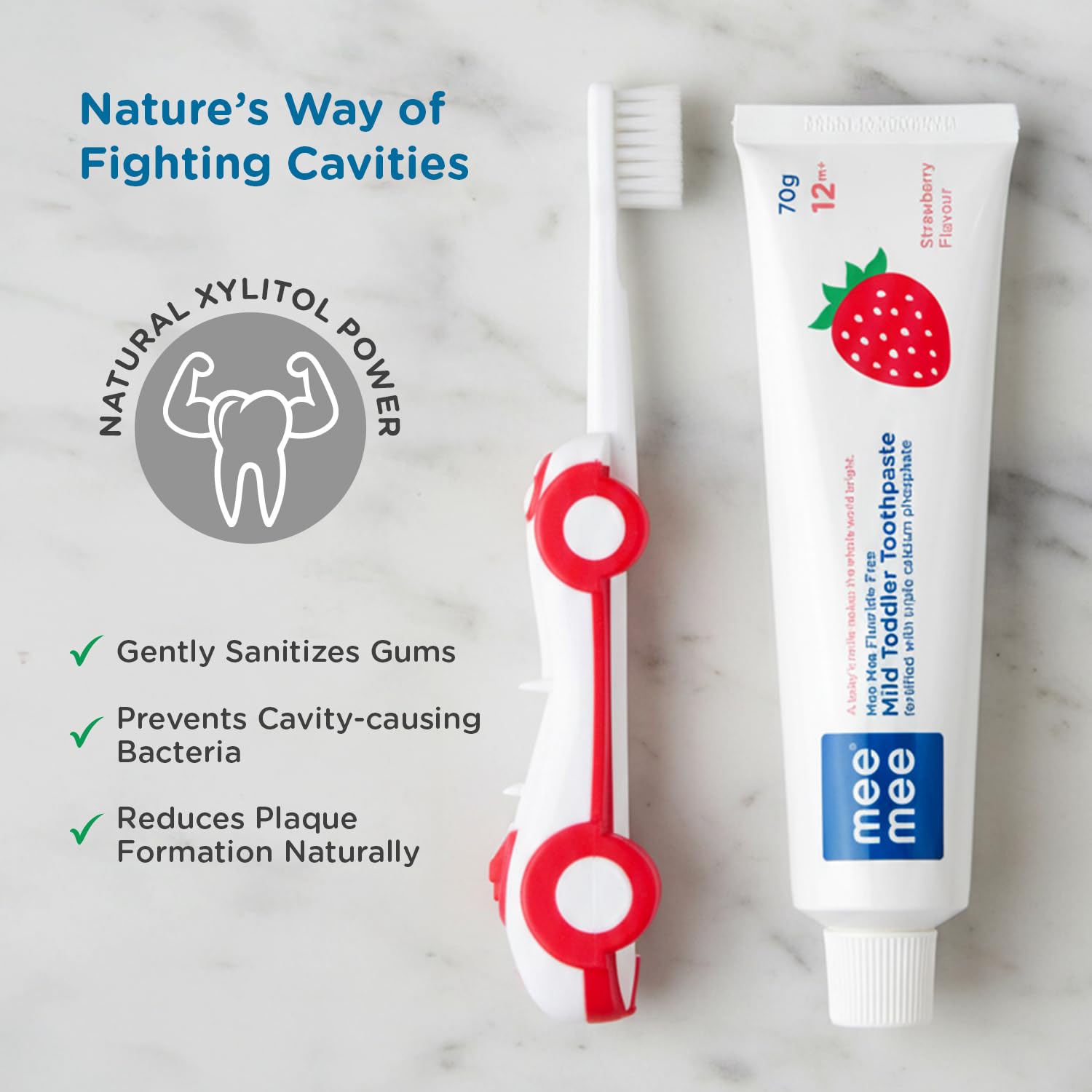 Mee Mee - Toothpaste And Brush - Strawberry
