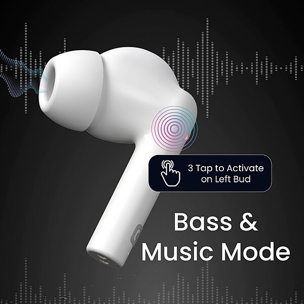 Portronics Twins S6 – TWS Earbuds, 50H Playtime, White. Enjoy seamless connectivity, superior sound quality, and a sleek design. Perfect for music lovers and on-the-go lifestyles.