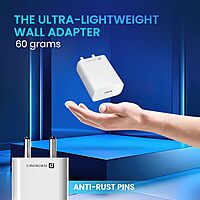 Portronics 1963 Adapto ONE PRO Charger – 3A MACH Charger | Single USB Port | Type-C Cable| White