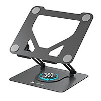 Portronics My Buddy K11 Laptop Stand – Metal Build |Rotatable| Black | 1 Year Warranty