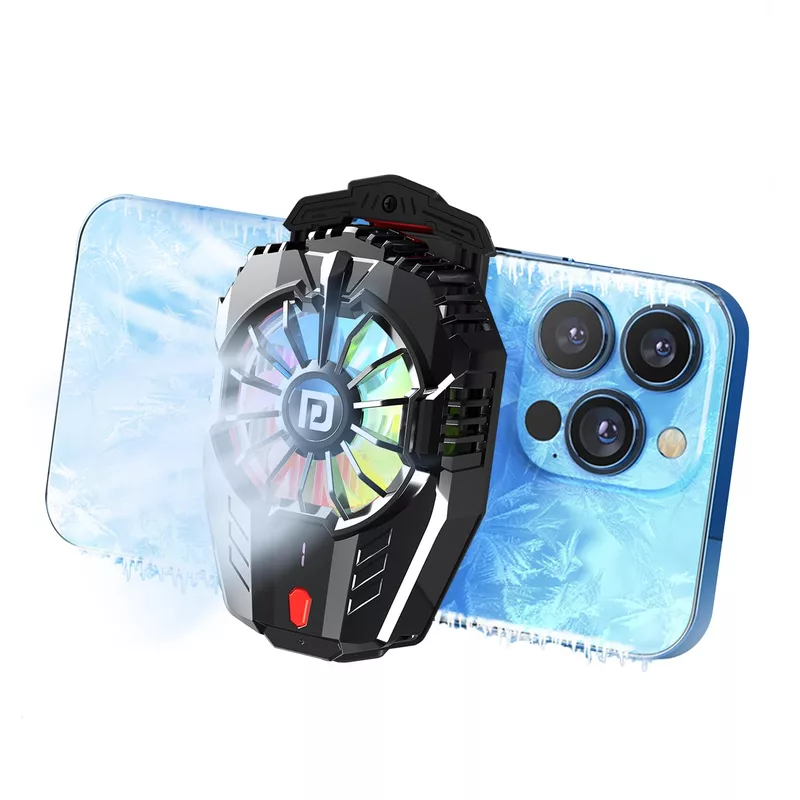 Portronics Coolpluse Mobile Cooler – RGB, Black. Enhance your gaming experience with this stylish cooler featuring vibrant RGB lights, efficient cooling, and a sleek design for optimal performance.