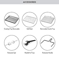 Borosil Pro 19 Liters Oven Toaster & Griller, Motorised Rotisserie, Stay-on Function, 5 Heating Modes, Black