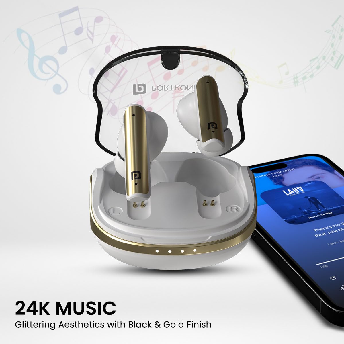 Portronics Twins S7 – TWS Earbuds, 35H Playtime, White. Enjoy seamless connectivity, superior sound quality, and a sleek design. Perfect for music lovers and on-the-go lifestyles.