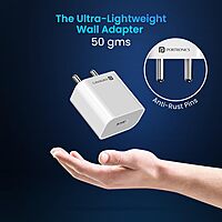 Portronics 1962 Adapto 12 Charger – 12W Single USB Port | Without Cable | White