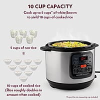 Borosil Instacook 6 L Electric Stainless Steel Pressure Cooker | 12 Digitized Indian Cooking Programs | 15 Hour Delay Timer | One Touch Instat Cooking | Idli Maker, Rice Cooker | 2 Year Warranty