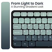 Portronics Key11 Green Combo | BT 5.3, USB, Type-C, Silent Keys, Ergonomic Design, Long Battery Life, Multi-Device Connectivity, Ideal for Home & Office, Sleek and Stylish Finish.