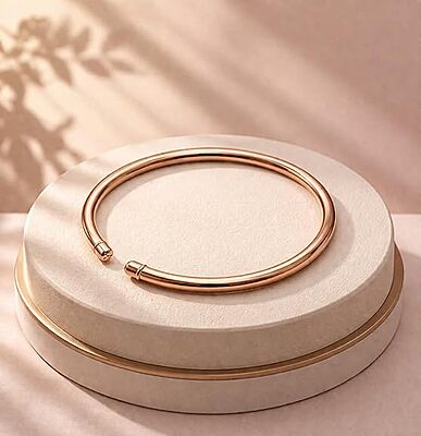 Pure Copper Kada Bracelet for Men & Women | Open Adjustable Copper Bangle | Plain Minimal Ayurvedic Kada