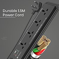 Portronics Power Plate 4 is a versatile extension board featuring 4 AC sockets and 2 USB ports. Ideal for home or office use, it ensures efficient power distribution and device charging.