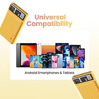 Portronics Luxcell Mini 10K Power Bank – 10000mAh | 22.5W Max Output | Type-C PD Output | USB-A Output | LED Indicator | Wake-Up Button | Yellow