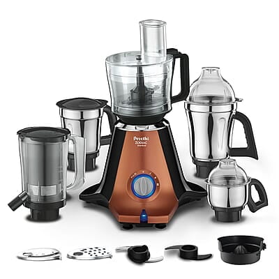 Preethi Zodiac Stardust Mixer Grinder for Kitchen, 5 Jars 750 Watt Mixie
