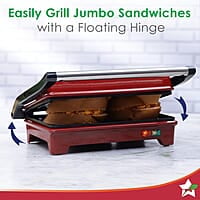 Wonderchef Sanjeev Kapoor Tandoor Mini Plus 700 Watt Crimson Edge Electric Contact Grill & Sandwich Maker
