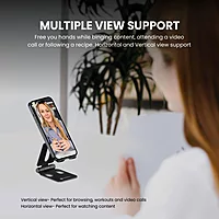 Portronics POR 1660 Modesk Flex II Desk Mobile Holder – Black