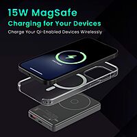 Portronics Luxcell Mini 10K – 15W Magnetic Wireless Power Bank offers fast charging with a sleek design. Compact and portable, it ensures your devices stay powered on the go. Perfect for travel!