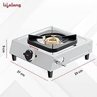 Lifelong Automatic Ignition 1 Burner Stainless Steel Gas Stove Doorstep Service