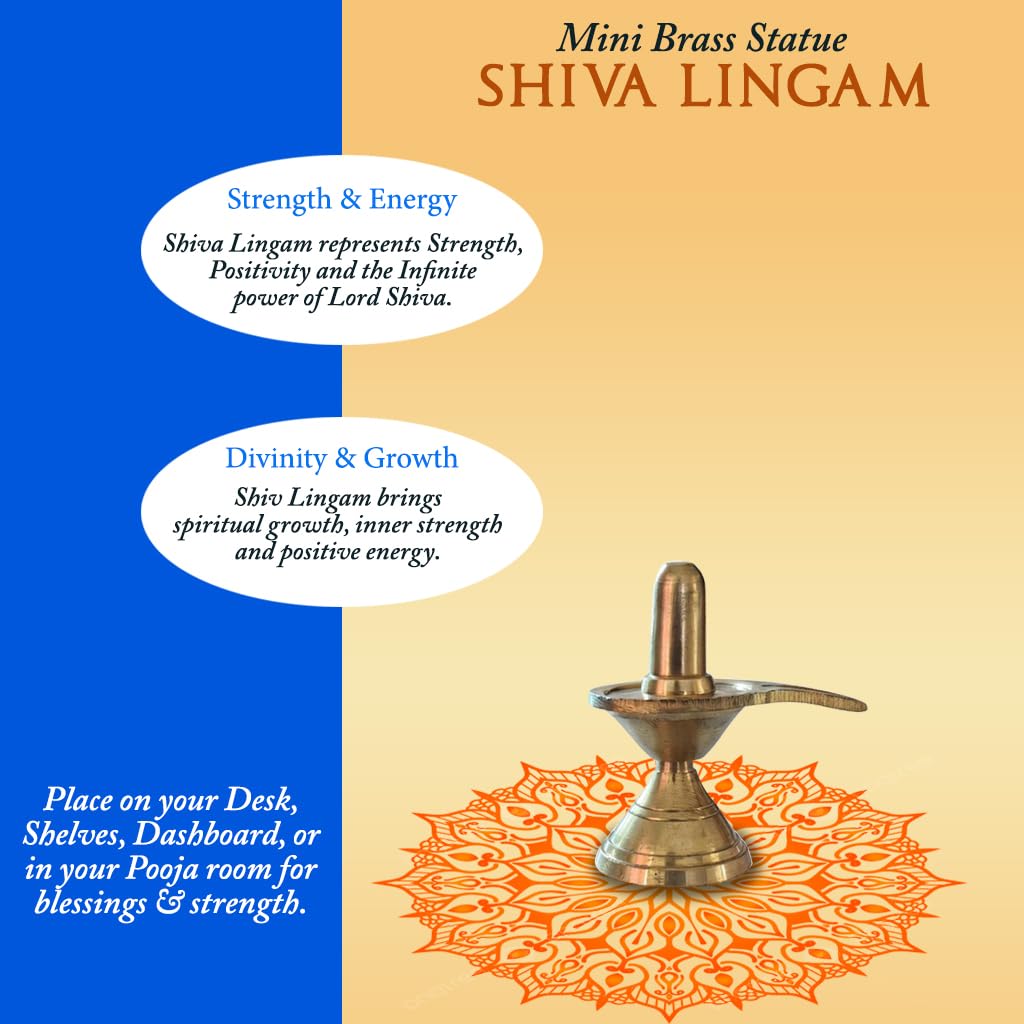 Brass Lord Shiva Ling Statue for Puja & Home Decor