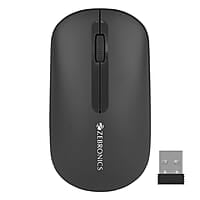 ZEBRONICS Pulse Wireless Mouse, Multi Connectivity, Dual Bluetooth, for Mac, Laptop, Computer, Tablet, 2.4GHz, 1200 DPI, Comfortable & Lightweight