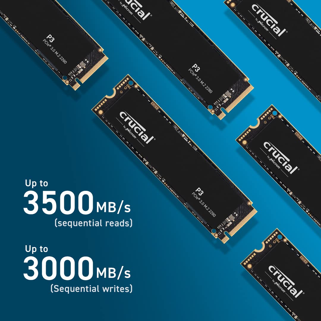 Crucial P3 500GB PCIe 3.0 NVMe SSD Crucial P3 500GB PCIe 3.0 NVMe SSD