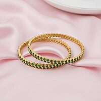 Women Green Stone Bangles