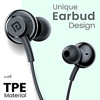 Portronics Gamma C In-Ear Magnetic Earbuds – On/Off/Volume Switch | TPE Cable | Type-C | Black