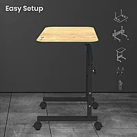 Portronics My Buddy D Adjustable Movable Table – Multipurpose | For Computer & Laptop | Brown