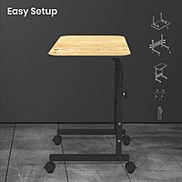 POR 1376 My Buddy D Laptop Table – Movable & Extendable Height | Brown | 1 Year Warranty