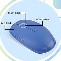 ZEBRONICS Haze Wireless Mouse for Computers, Laptops with 1200 DPI, Advanced Optical Sensor, 2.4GHz USB Nano Receiver, Plug - Play Usage, Power Saving Mode and Comfortable use on Most Surfaces