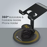 Portronics Mobot 4 Universal Mobile Holder – 360° Rotatable, Height Adjustabl | 1 Year Warranty