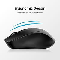 Portronics Toad 31 Wireless Mouse with 2.4 GHz Connectivity, USB Receiver, 10m Working Distance, Ergonomic Design, Auto Power Saving, Adjustable DPI for Laptop & PC